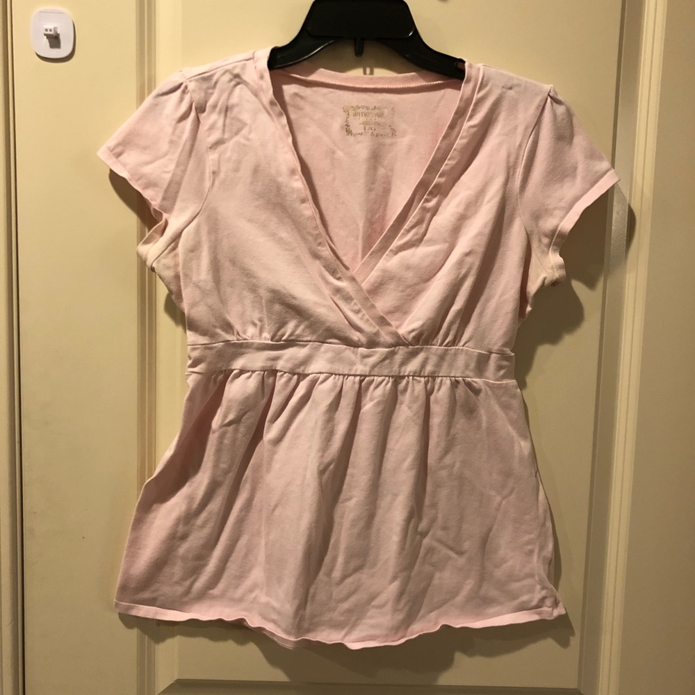 Motherhood maternity nursing shirt pink Large L